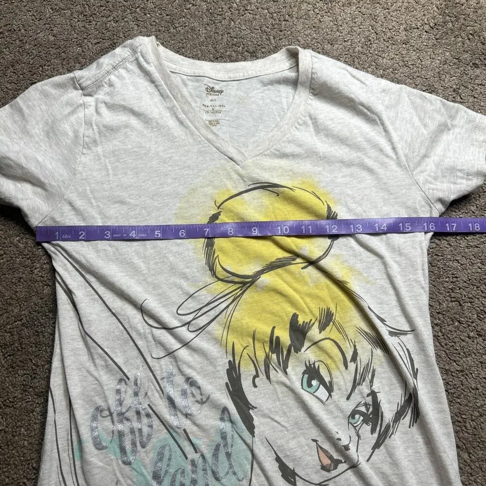 Women’s Size XS/S Disney Store Tinker Bell Watercolor Graphic Nightgown - Picture 3 of 5